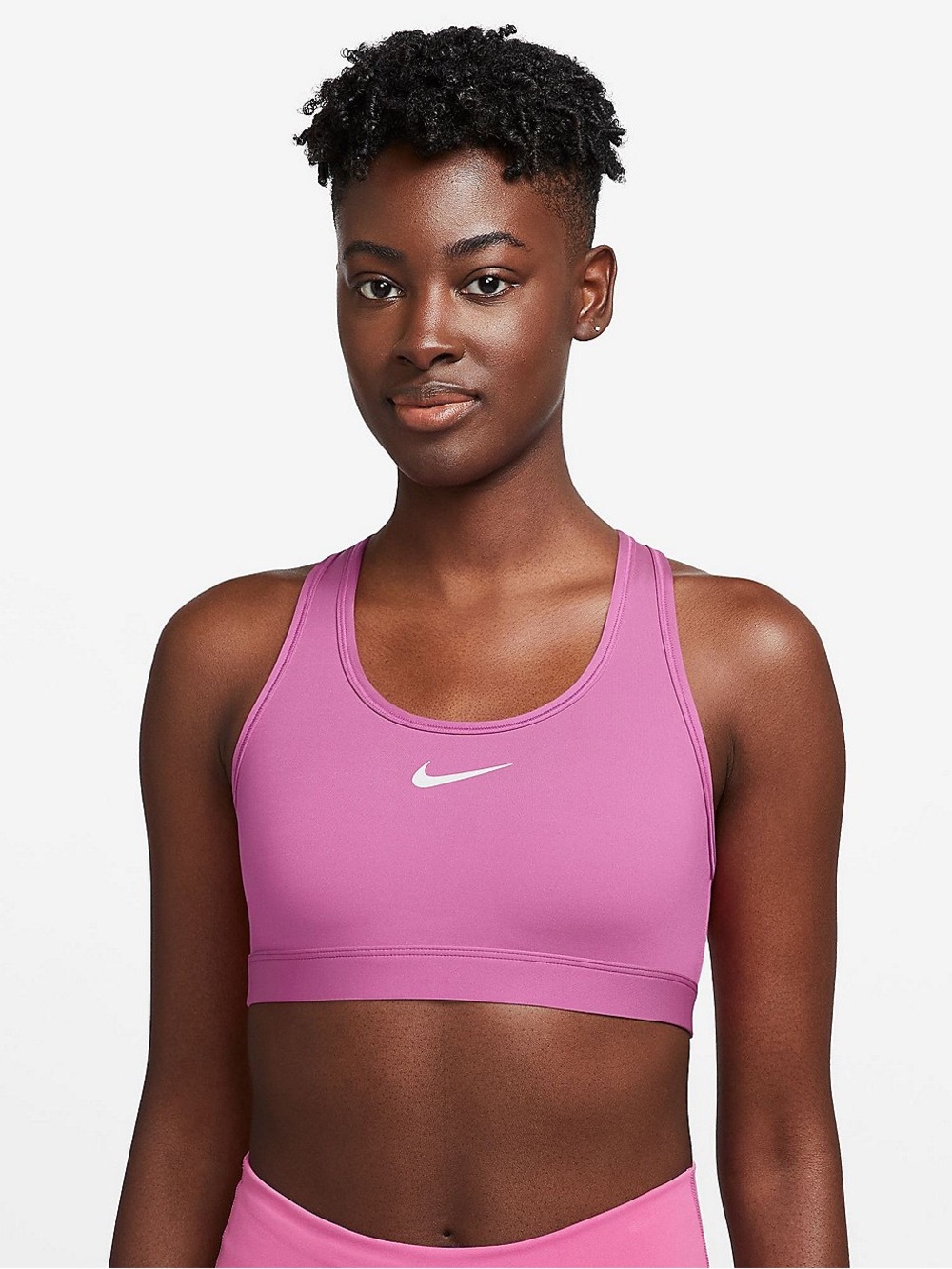Hot Pink Nike Women's Swoosh Padded Medium Support Sports Bra Medium